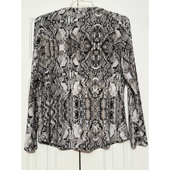 International Concepts Snake Print Tunic Blouse, Size L - Picture 2 of 7